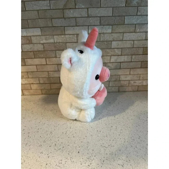 Cute BOBA Drink Pig‎ Plush Pillow Pig Dressed Up as UNICORN 10 INCH b30 - Picture 3 of 4
